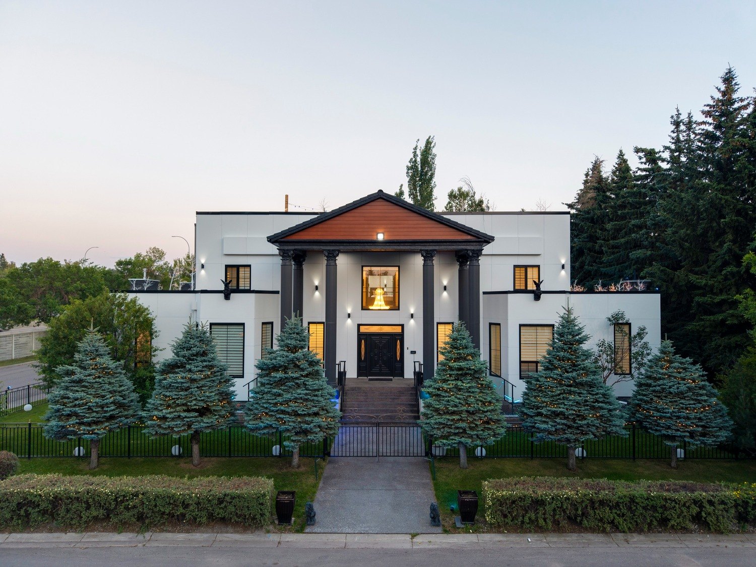 The Portico at Dusk